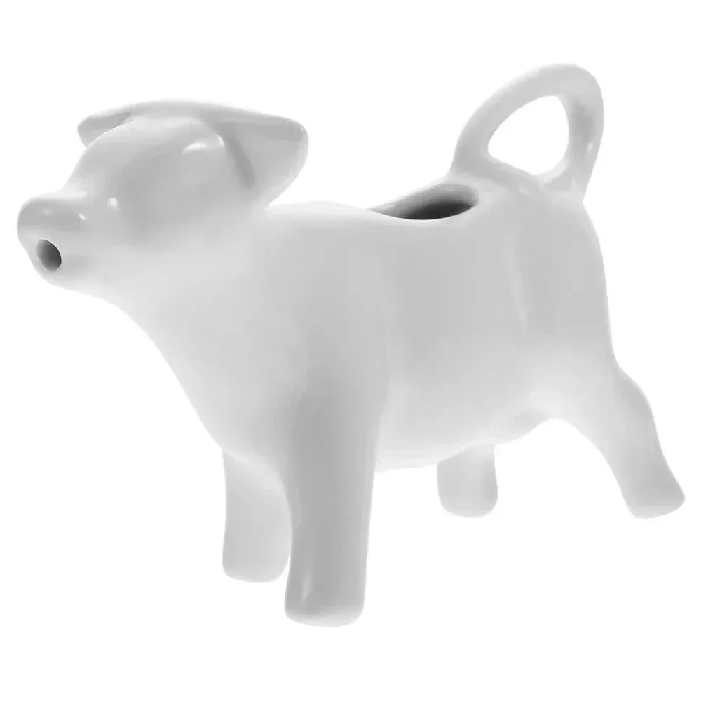 Porcelain Cow Creamer – White Ceramic Milk Jug